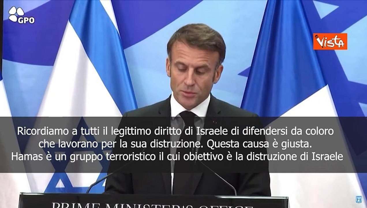 Macron propone che la coalizione anti-Stato islamico combatta Hamas