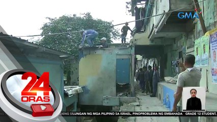 Iligal na istruktura sa Manila North Cemetery, giniba; paglilinis sa puntod, hanggang bukas na lang | 24 Oras