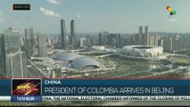 FTS 8:30 24-10: President of Colombia arrives in China on official visit