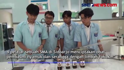 Limbah Rokok Disulap jadi Obat Pembasmi Serangga oleh 4 Pelajar di Sidoarjo