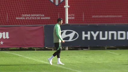 Atletico de Madrid train ahead of trip to Scottish champions Celtic