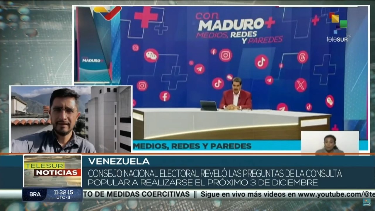 CNE de Venezuela entrega preguntas sobre consulta del Esequibo