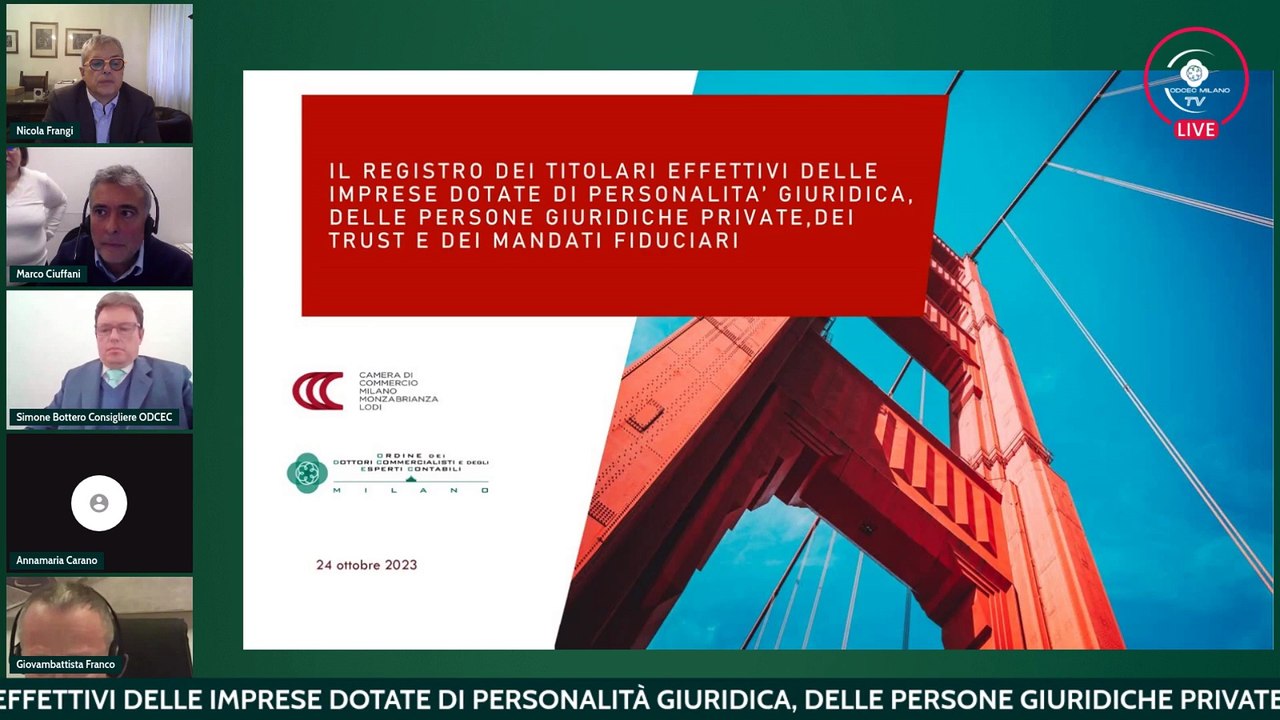 Odcec Milano live 24 ottobre