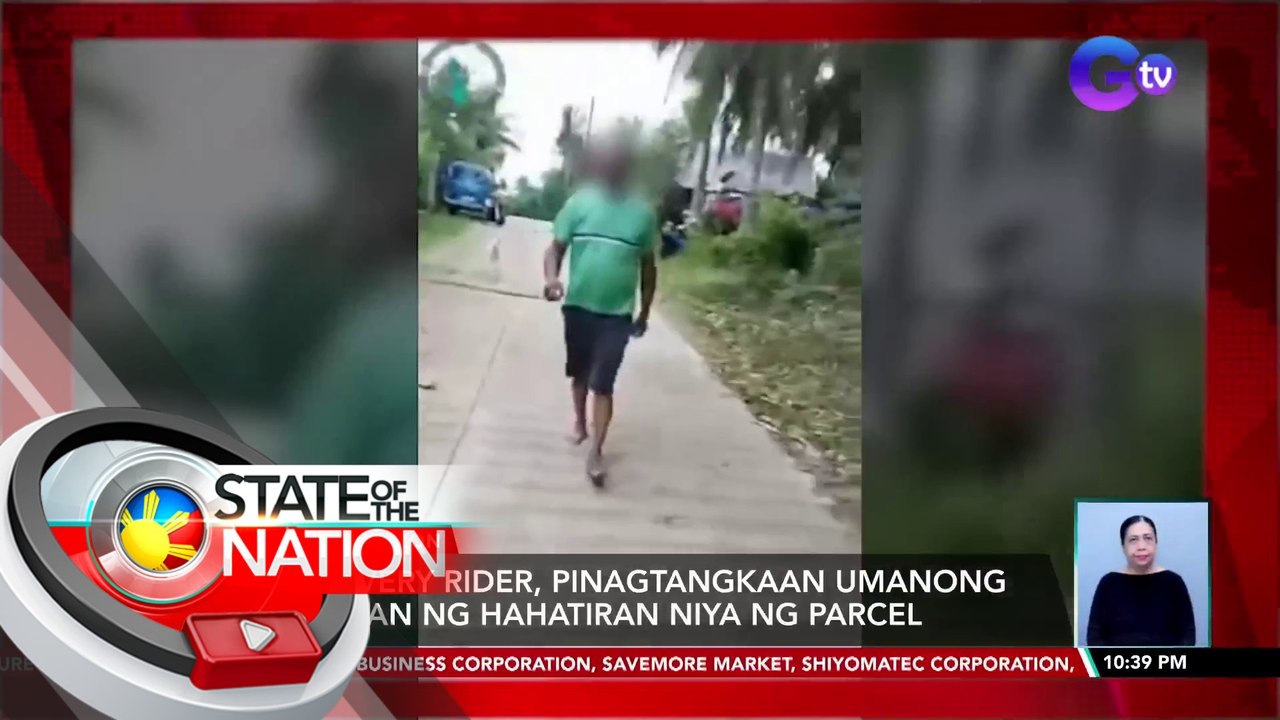 Delivery rider, pinagtangkaan umanong saktan ng hahatiran niya ng parcel | SONA