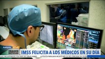 Zoé Robledo felicita a los médicos del IMSS en su día