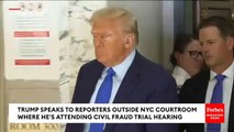 Trump Says, 'We're Totally Innocent' Outside NYC Civil Fraud Trial Hearing