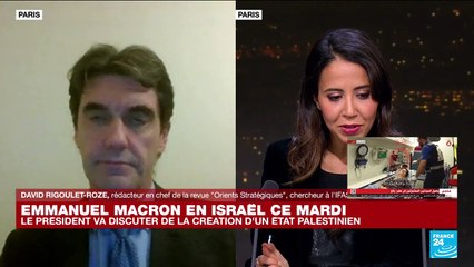 Emmanuel Macron en Israël ce mardi, le président va discuter de la création d'un état palestinien