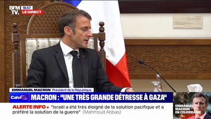 Emmanuel Macron: "L'attaque terroriste du Hamas du 7 octobre est une catastrophe pour le peuple palestinien"