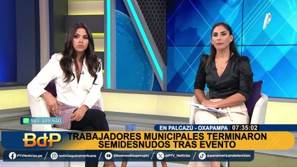 Escándalo en Oxapampa: trabajadores municipales terminan semidesnudos en evento público