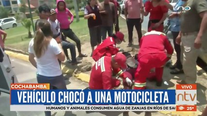 "¡La arrastraron!": Motociclista chocó con un vehículo en la avenida Rubén Darío