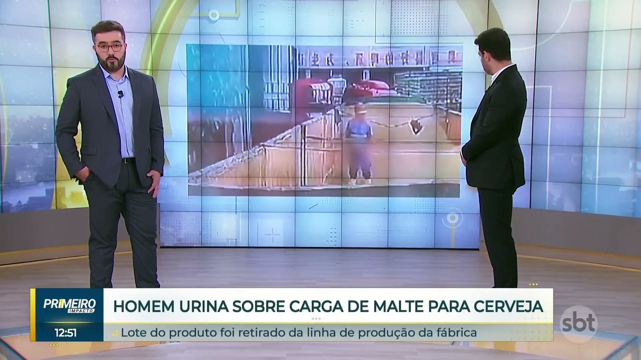 Homem é flagrado urinando em carga de malte para cerveja