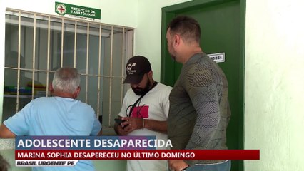 Adolescente desaparecida: Marina Sophia desapareceu no último domingo