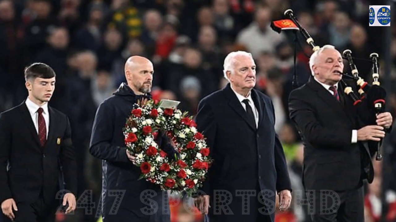 Erik ten Hag Walks the Pitch with a Bagpipe Player as Man United Pay Tribute to Sir Bobby Charlton