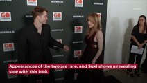 Suki Waterhouse In See-Through Dress On Red Carpet With Robert Pattinson