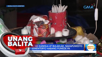 Ilang tindera ng kandila at bulaklak, nakapuwesto sa loob ng sementeryo habang puwede pa | UB