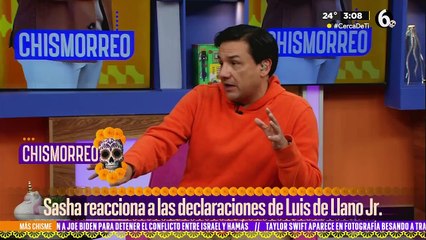 Sasha Sokol reacciona a las declaraciones de Luis de Llano Jr