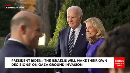 下载视频: Biden Asked Point Blank: 'Are You Urging Israel To Delay Its Ground Invasion' Of Gaza?