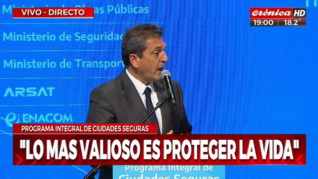 Massa: Lo más valioso es proteger la vida