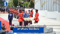 King Charles III lays wreath at Uhuru Gardens