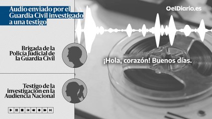 Audio enviado por el Guardia Civil investigado a una testigo: "Si todo se da bien, le queríamos cascar"