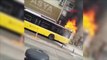 Beykoz'da İETT otobüsünde yangın