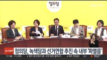 정의당, 녹색당과 선거연합 추진 속 내부 '파열음'