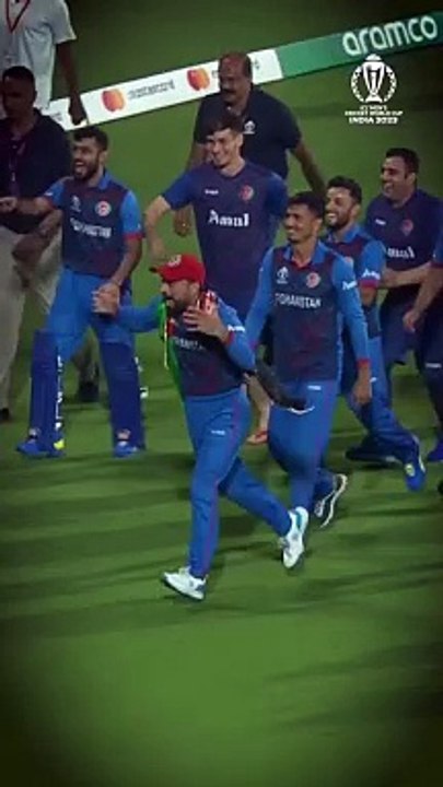 Pakistan vs Afghanistan winning moment Rashid Khan dance with Irfan Pathan