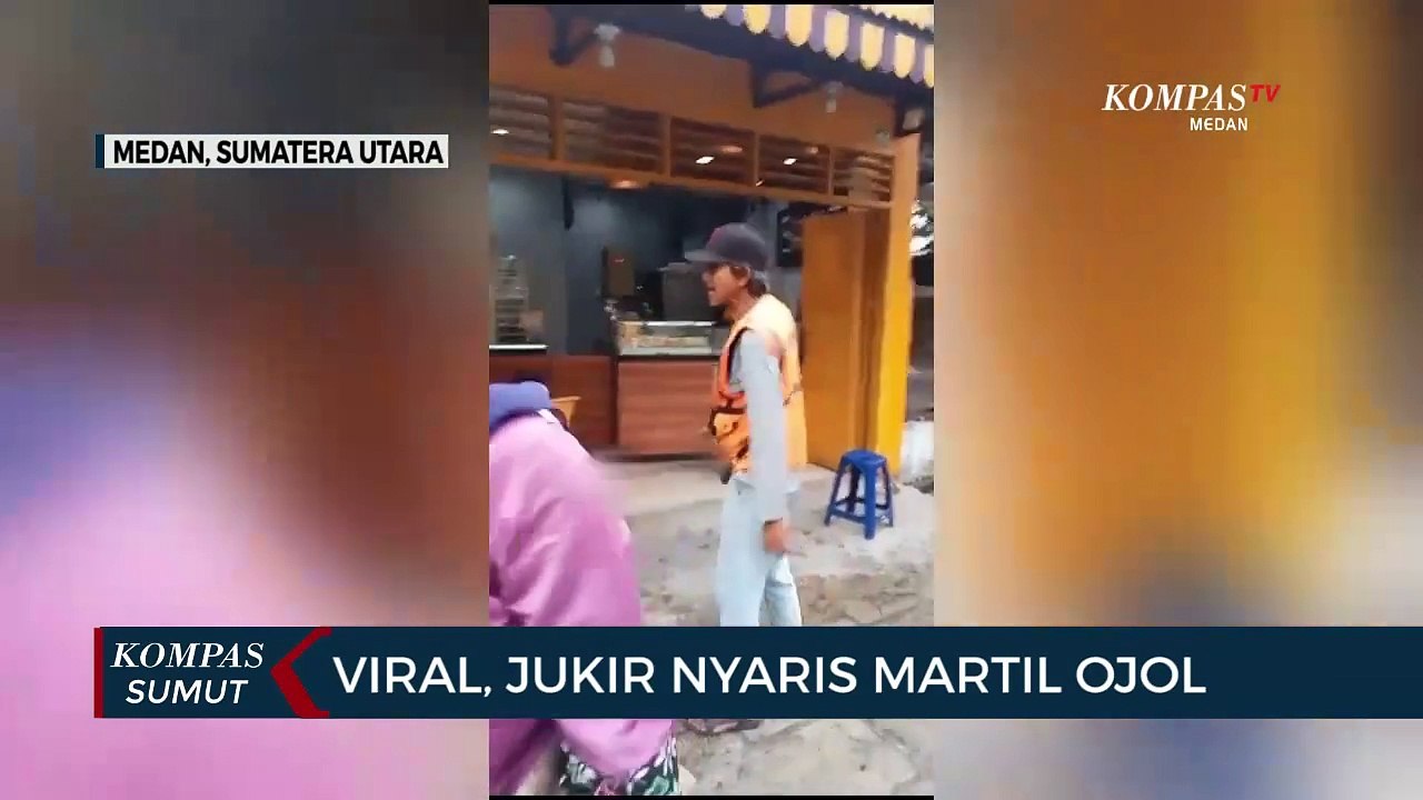 Juru Parkir di Medan Ancam Pengendara Ojol dengan Martil
