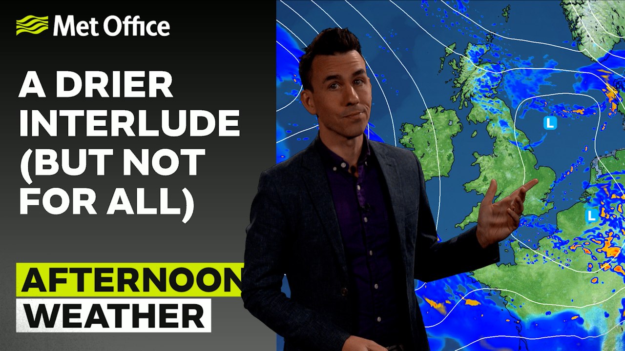 Met Office Afternoon Weather Forecast 25/10/23 – Turning drier in the ...