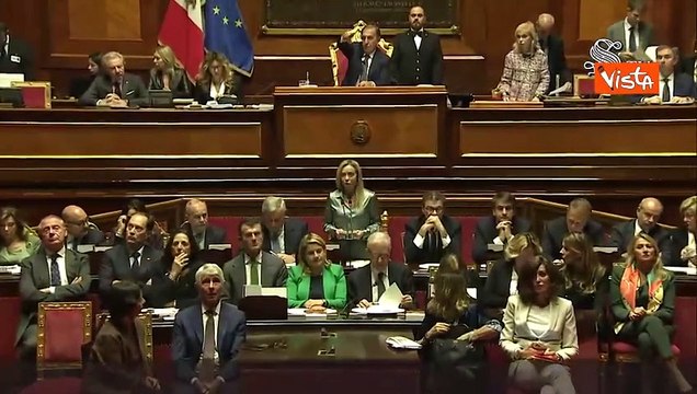Meloni: Vicinanza alle vittime di Hamas . Standing ovation in Senato per il popolo d'Israele