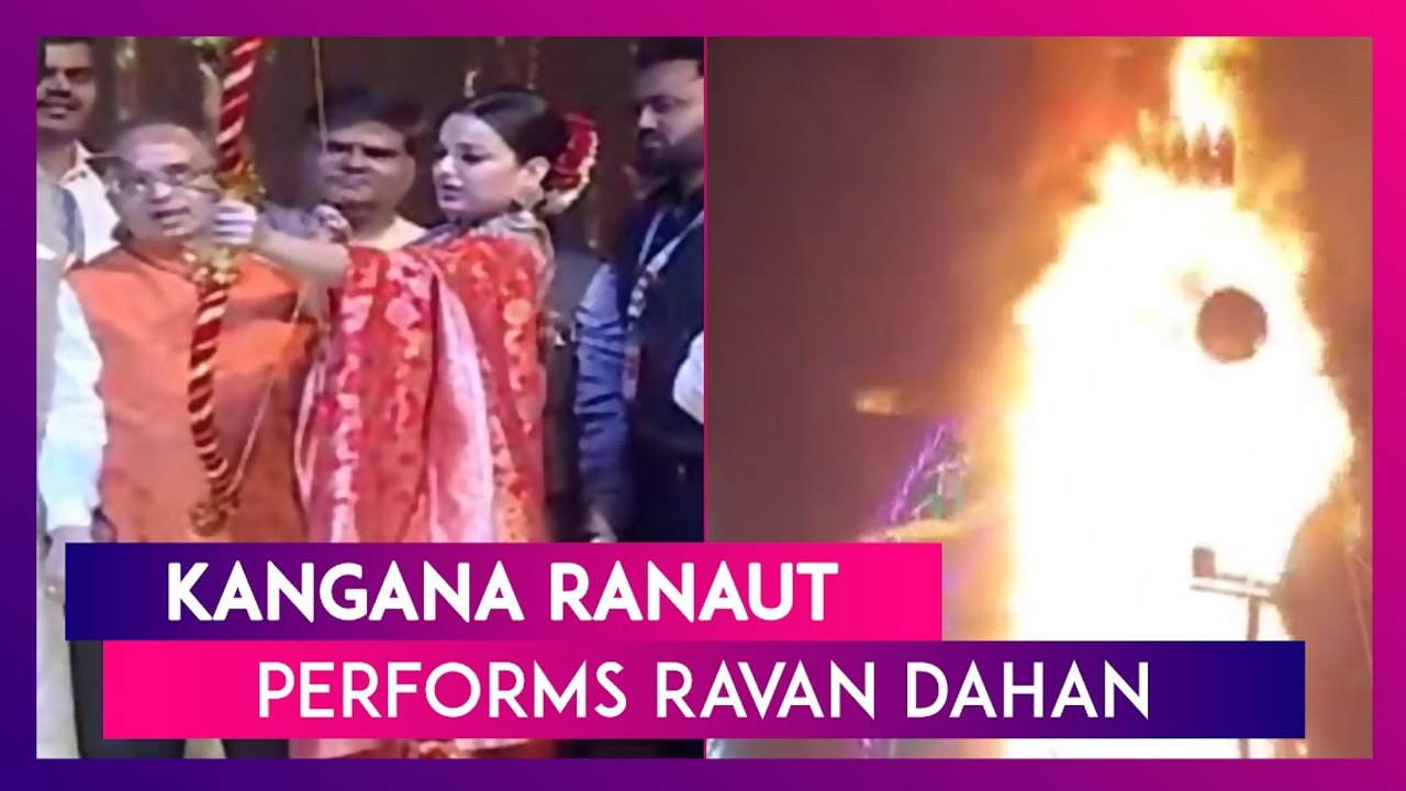 Dussehra 2023: Kangana Ranaut Becomes First Woman To Perform Ravan Dahan At Lav Kush Ramleela