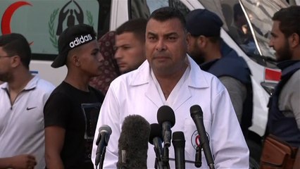 المؤتمر الصحفي للمتحدث باسم وزراة الصحة في غزة