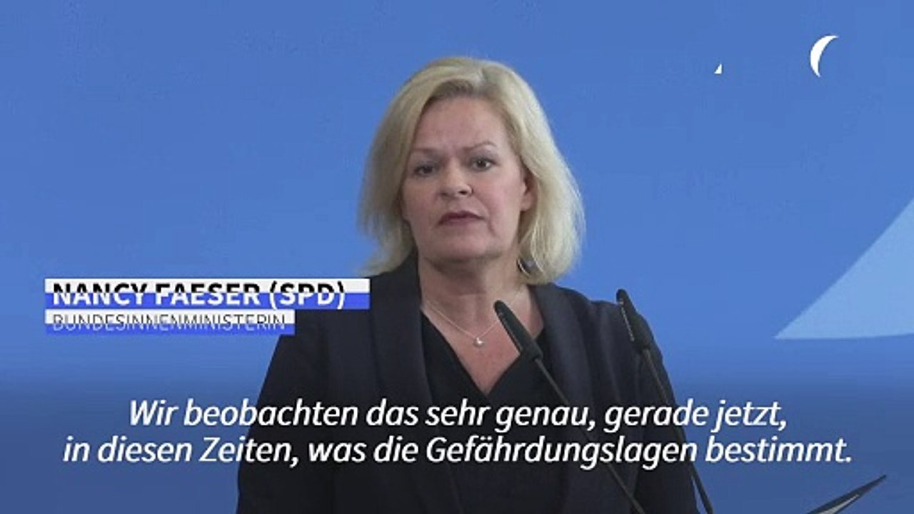 Faeser: Keine konkrete Gefährdung durch Islamisten
