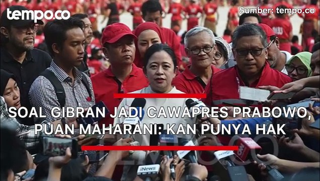 Soal Gibran Rakabuming Jadi Cawapres Prabowo, Puan Maharani: Kan Punya Hak