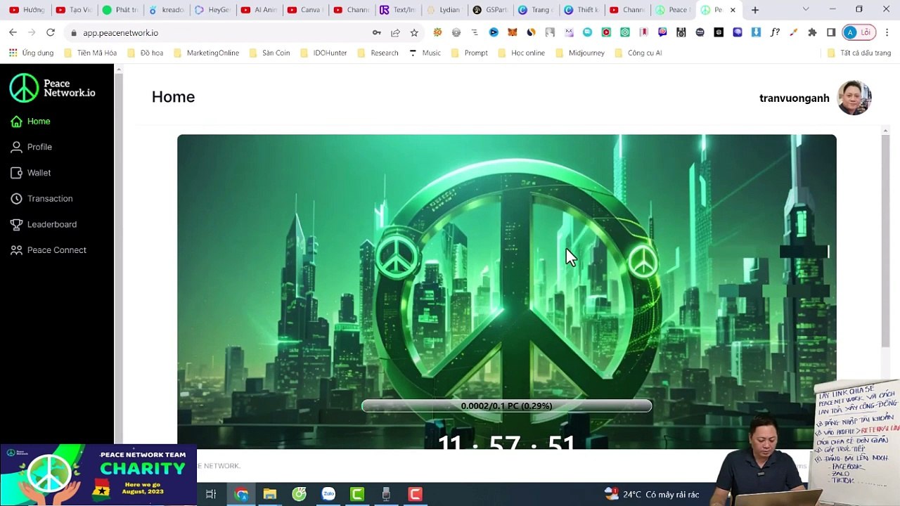 6 - Lấy link chia sẻ PeaceNetwork và cách lan tỏa xây dựng cộng đồng bạn phải biết