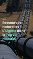 Ressources naturelles  L’Algérie dans le Top 20 mondial.