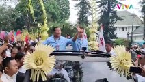 Prabowo-Gibran OTW ke KPU Naik Maung Berhias Janur Kuning