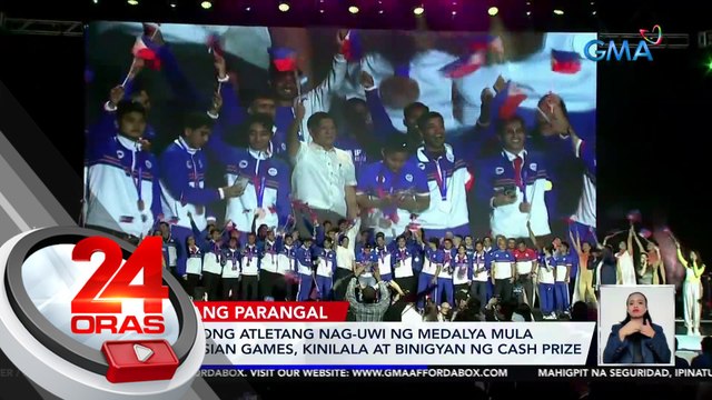 33 Pilipinong atletang nag-uwi ng medalya mula sa 2023 Asian Games, kinilala at binigyan ng cash prize | 24 Oras