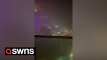 Video shows strong winds and palm trees swaying as Hurricane Otis makes landfall