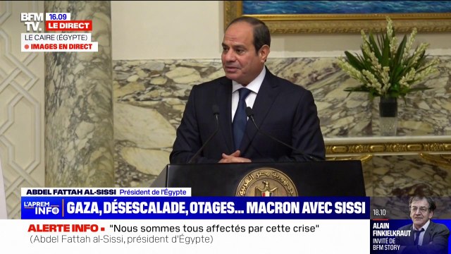 Israël/ Gaza: Nous sommes tous affectés par cette crise affirme Abdel Fattah al-Sissi, président égyptien