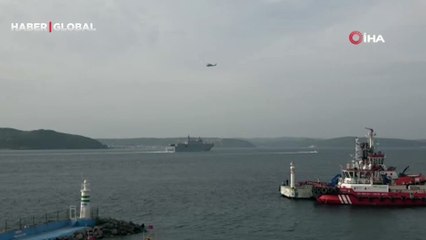 ‘TCG Anadolu’ Çanakkale Boğazı’ndan geçti