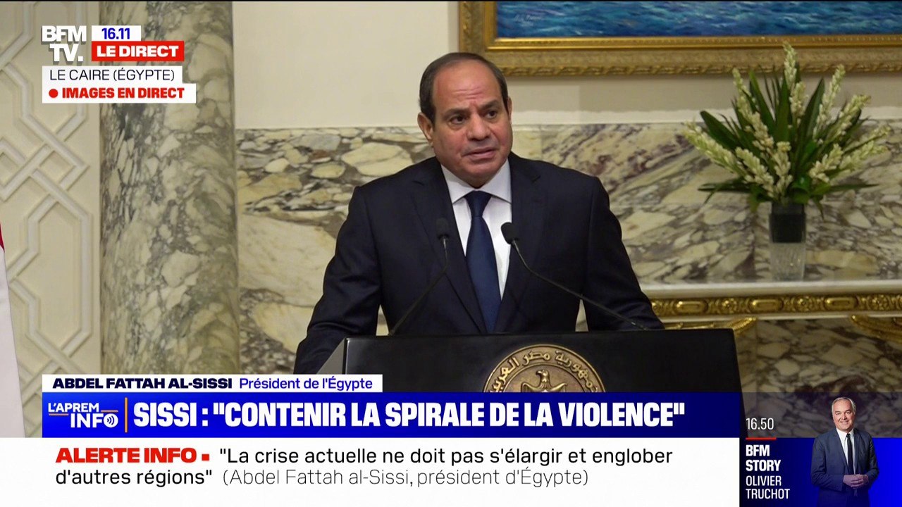 Israël/ Gaza: "L'objectif de la guerre déclarée, c'est de liquider le mouvement Hamas, les factions armées qui se trouvent dans le bande de Gaza" affirme le président égyptien, Abdel Fattah al-Sissi