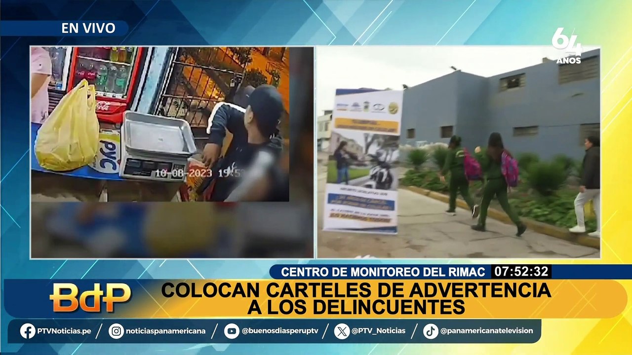 Rímac: colocan carteles de advertencia como medida para luchar contra la delincuencia