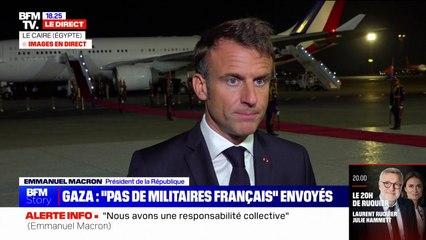 Emmanuel Macron: "On a environ 170 personnes dans la bande de Gaza qu'on veut protéger"