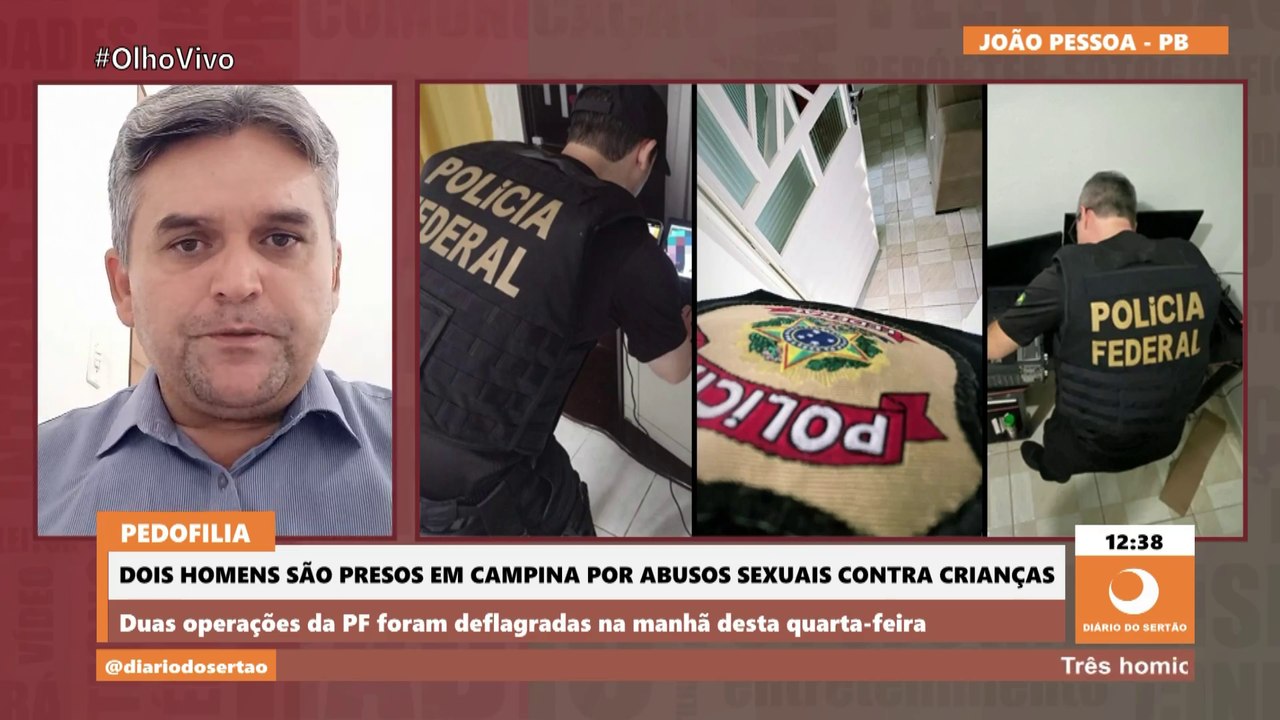 Dois homens são presos em Campina Grande por abusos sexuais contra crianças