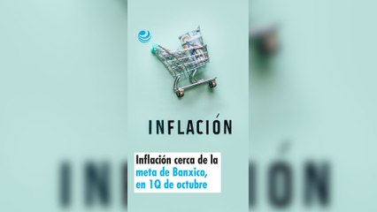 Inflación cerca de la meta de Banxico, en 1Q de octubre