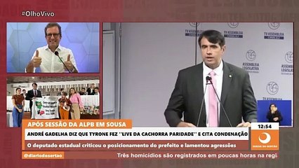 André Gadelha diz que Tyrone fez ''live da cachorra parida'' e repudia ausência