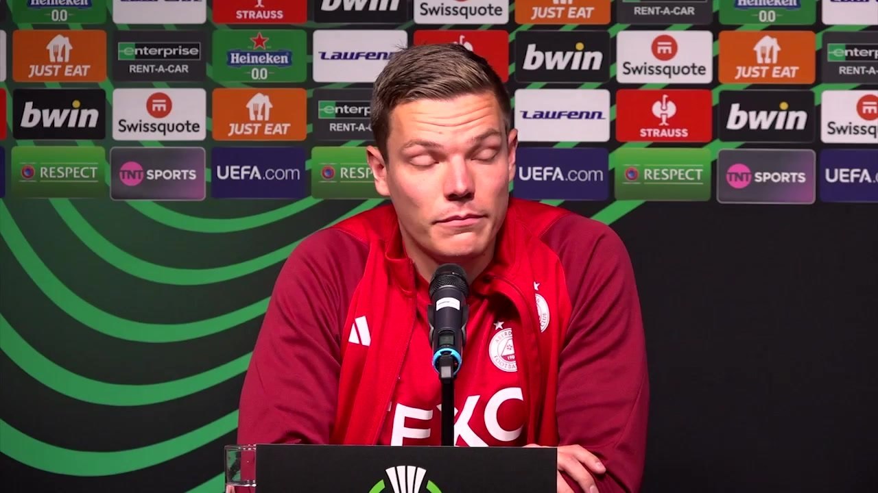 Aberdeen's Stefan Gartenmann and manager Barry Robson preview their UEFA Conference League clash with PAOK