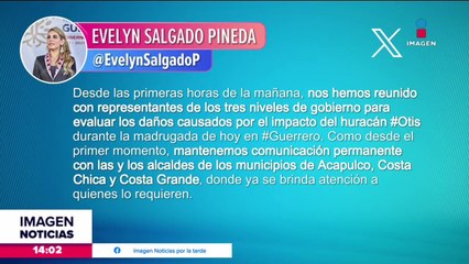 Evelyn Salgado se reúne con representantes del gobierno para evaluar los daños que dejó Otis