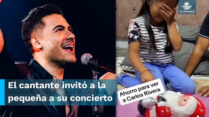 Niña enternece a Carlos Rivera al romper su alcancía para asistir a su concierto